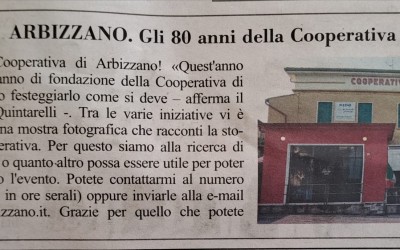 ARTICOLO L’ALTRO GIORNALE.. #auguricooperativaarbizzano